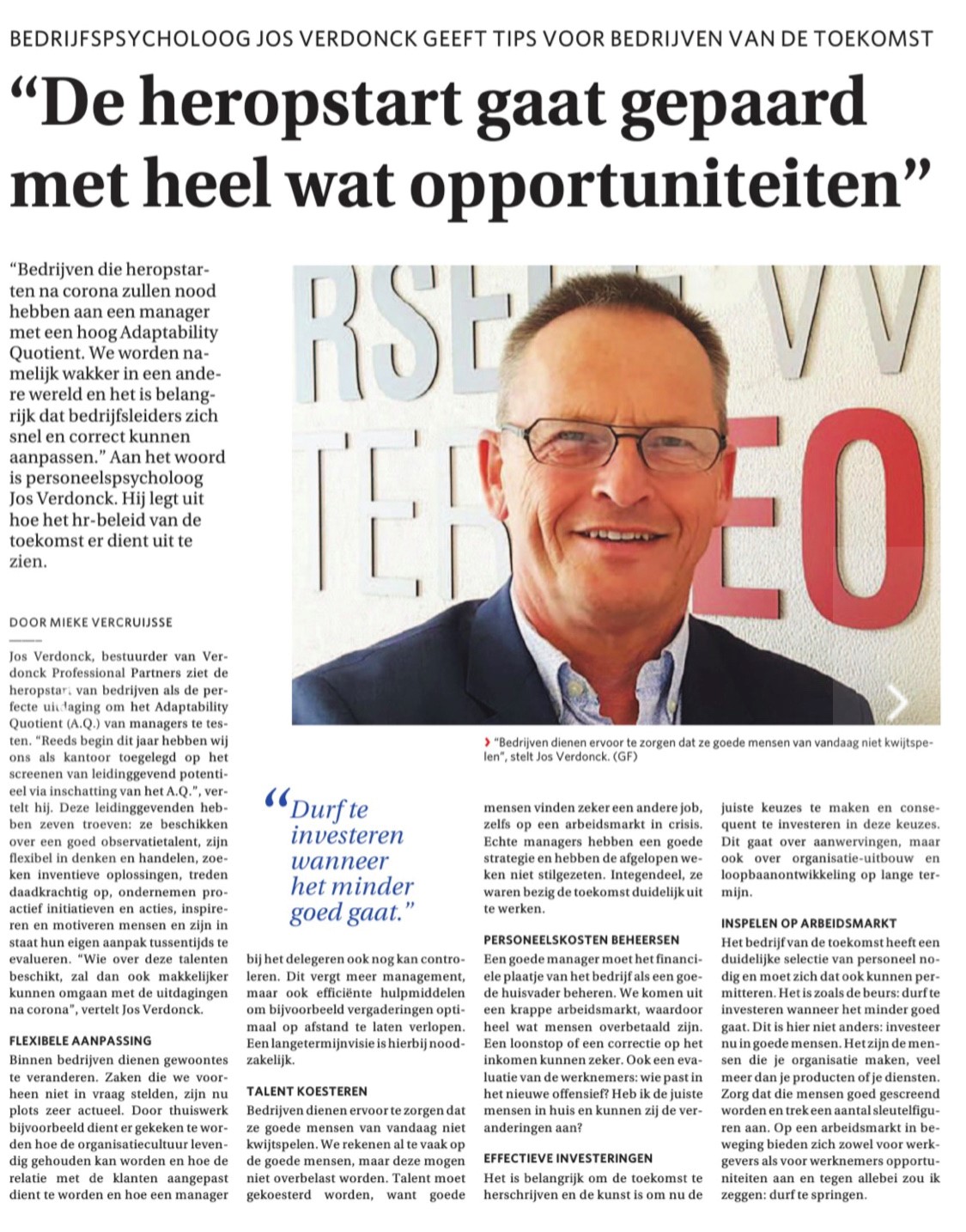 Artikel De Zondag Dd. 17 05 2020 Artikel De Zondag Dd. 17 05 2020